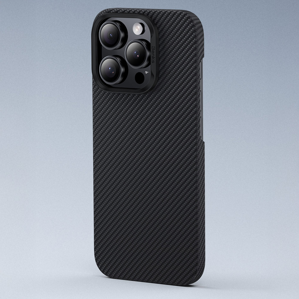 Benks-Magnetic-Armor-Air-Kevlar-PC-Frame-600D-telefontok-iPhone-16-Pro-–-fekete-5