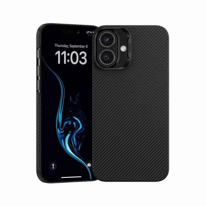 Benks Magnetic Armor Air Kevlar telefontok 600D – iPhone 16 – fekete