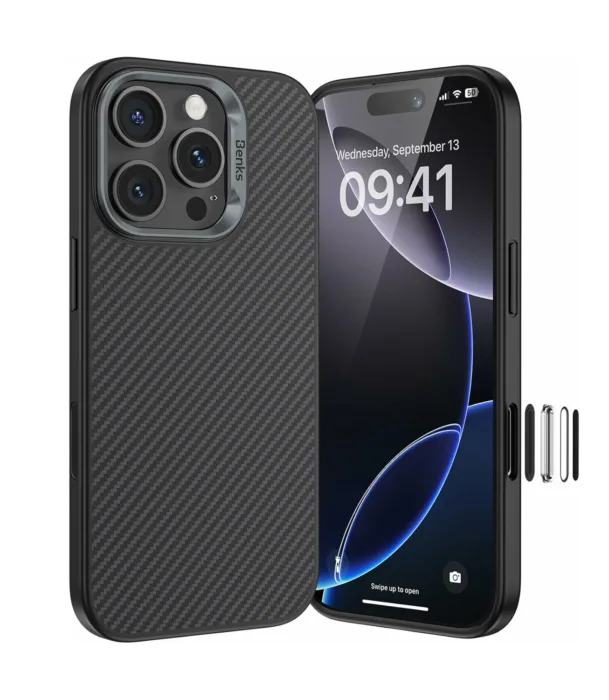 Benks Magnetic Armor Pro Kevlar 600D telefontok iPhone 16 Pro Max – fekete