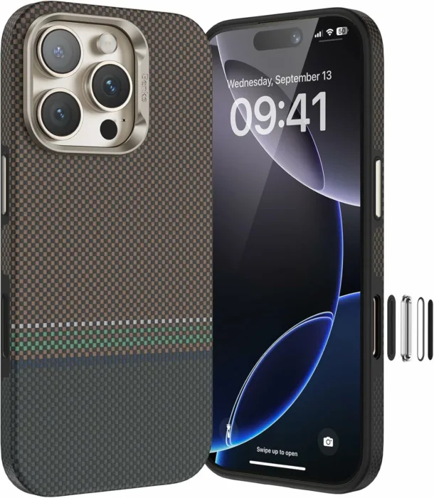 Benks Magnetic Armor Pro Prestige Kevlar 600D telefontok iPhone 16 Pro