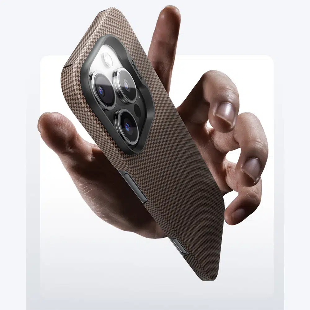 Benks-Magnetic-Armor-Tint-Kevlar-1000D-telefontok-iPhone-16-Pro-–-arany-10