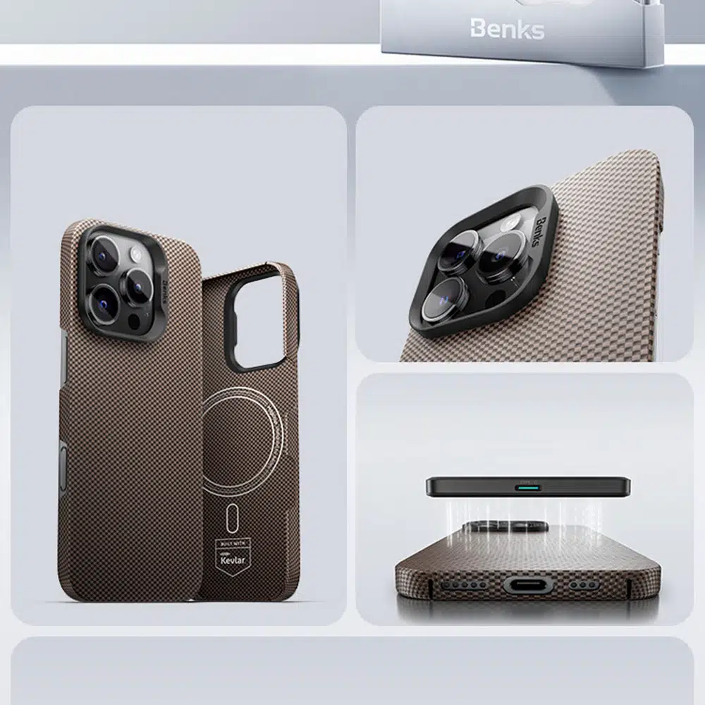 Benks-Magnetic-Armor-Tint-Kevlar-1000D-telefontok-iPhone-16-Pro-–-arany-12