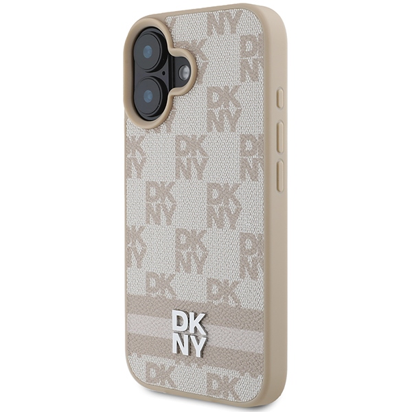 DKNY-Checkered-Pattern-Printed-Stripes-telefontok-rozsaszin-iPhone-16-1