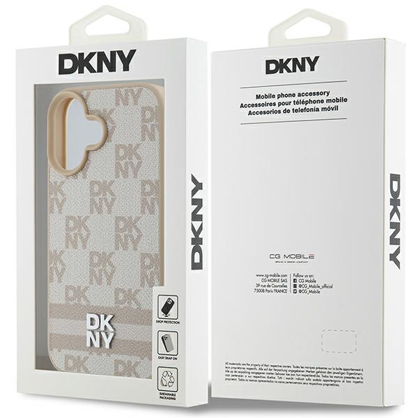 DKNY-Checkered-Pattern-Printed-Stripes-telefontok-rozsaszin-iPhone-16-7
