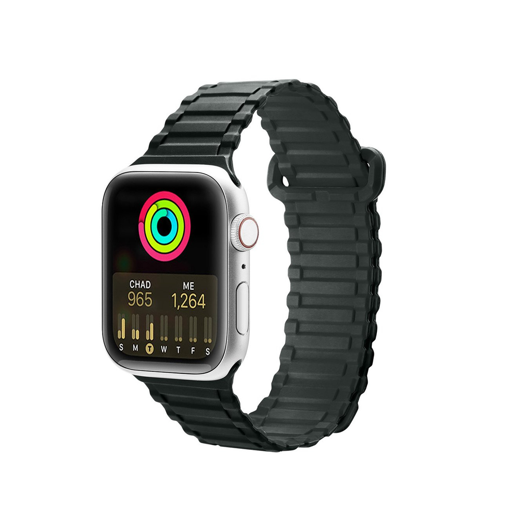 Dux Ducis Armor mágneses szilikon szíj – Apple Watch 1–Ultra (42/44/45/49 mm) – zöld