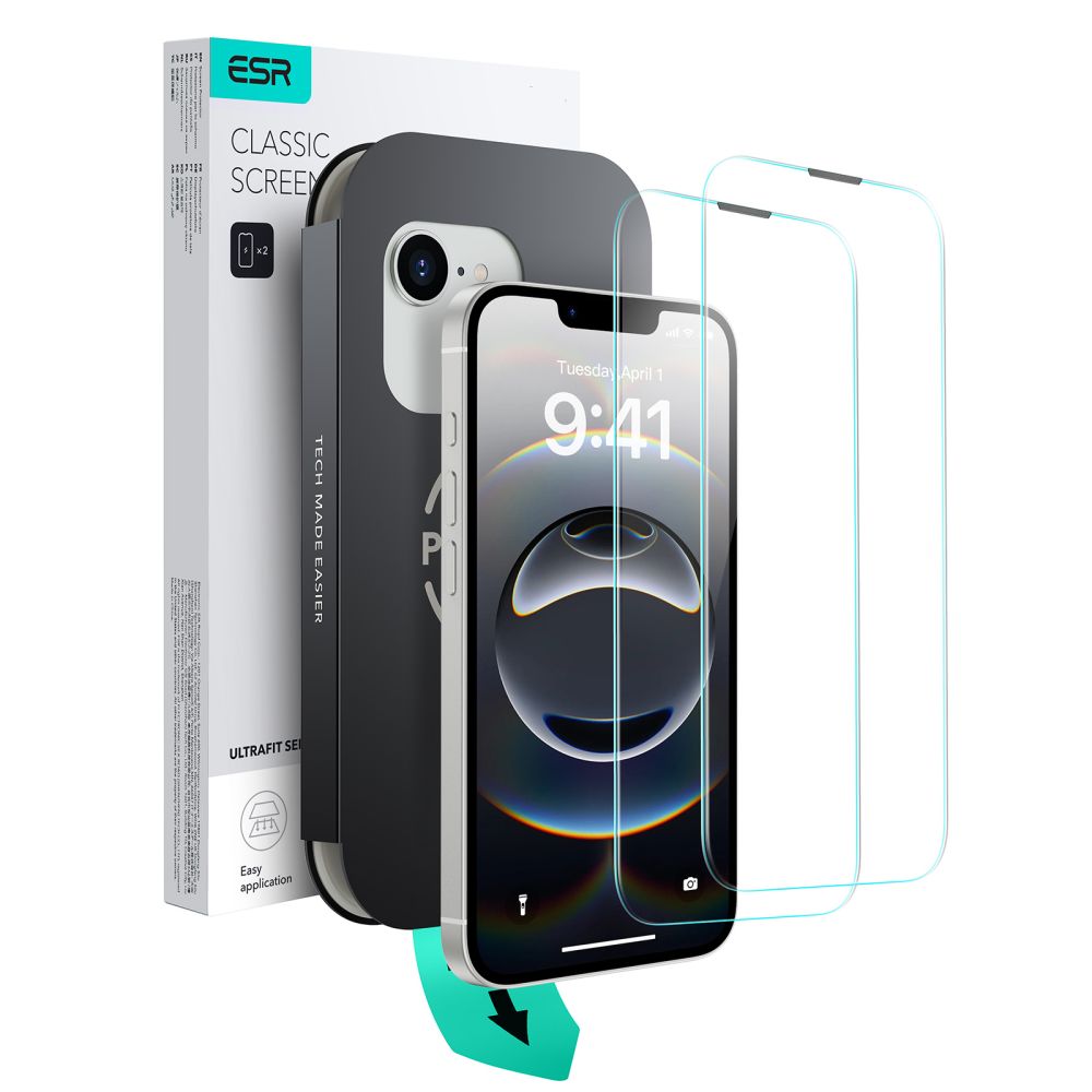 ESR UltraFit Tempered Glass telefontok - iPhone 13 | iPhone 13 Pro | iPhone 14 ESR UltraFit Tempered Glass telefontok - iPhone 13 | iPhone 13 Pro | iPhone 14