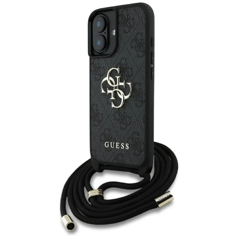 Guess 4G Big Logo telefontok fekete - iPhone 16 Plus