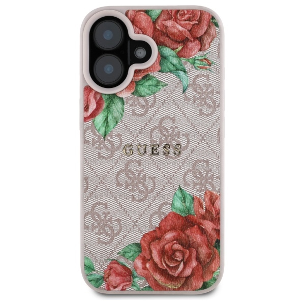 Guess-4G-Flowers-Print-MagSafe-telefontok-rozsaszin-iPhone-16-2