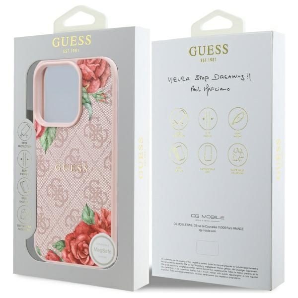 Guess-4G-Flowers-Print-MagSafe-telefontok-rozsaszin-iPhone-16-Pro-Max-7