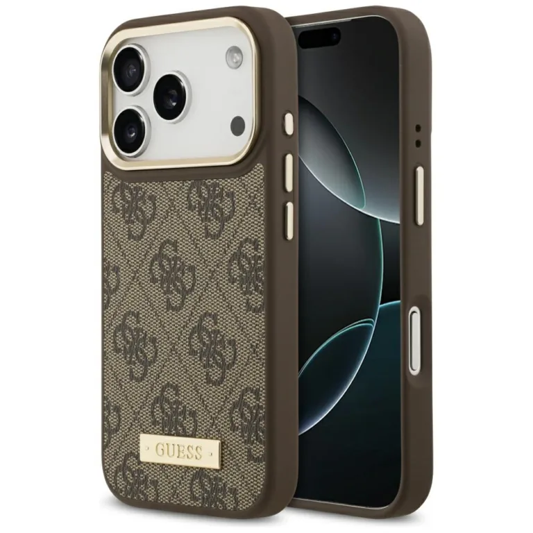 Guess 4G Logo Plate MagSafe telefontok barna - iPhone 17 Pro