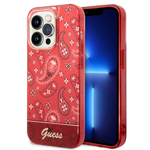 Guess Bandana Paisley telefontok piros - iPhone 14 Pro Max