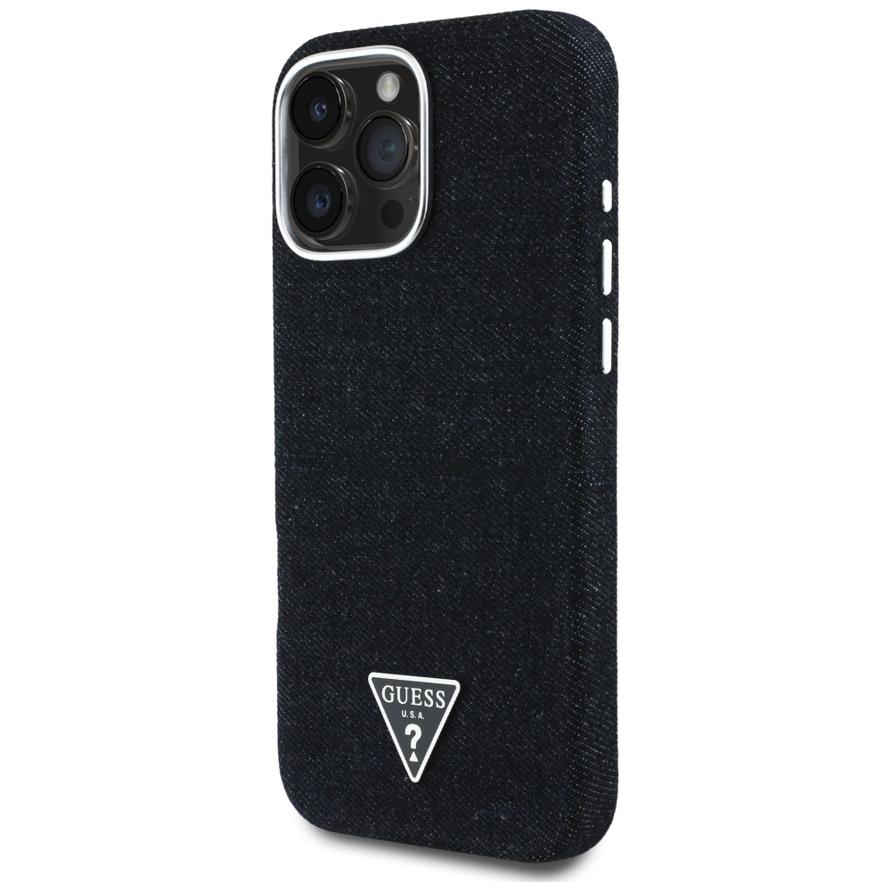 Guess-Denim-Triangle-Logo-MagSafe-telefontok-fekete-iPhone-16-Pro-Max-1
