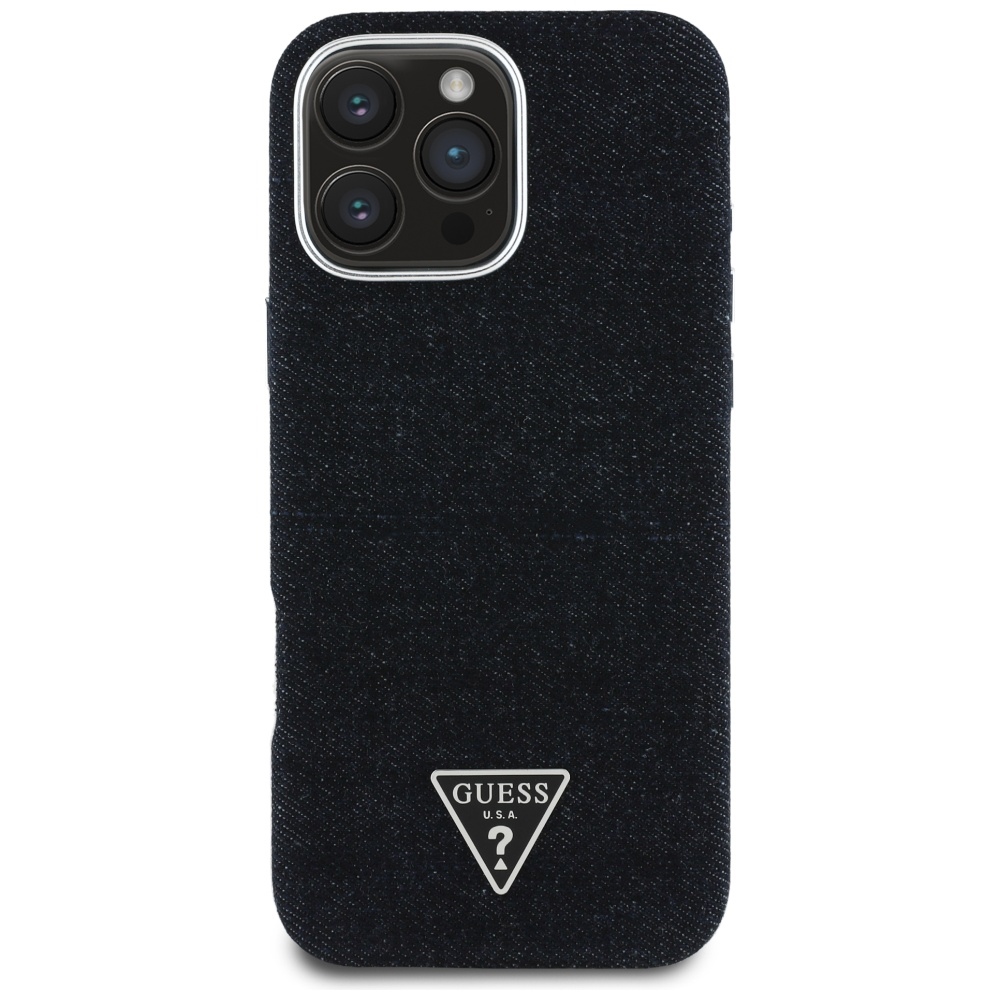 Guess-Denim-Triangle-Logo-MagSafe-telefontok-fekete-iPhone-16-Pro-Max-2