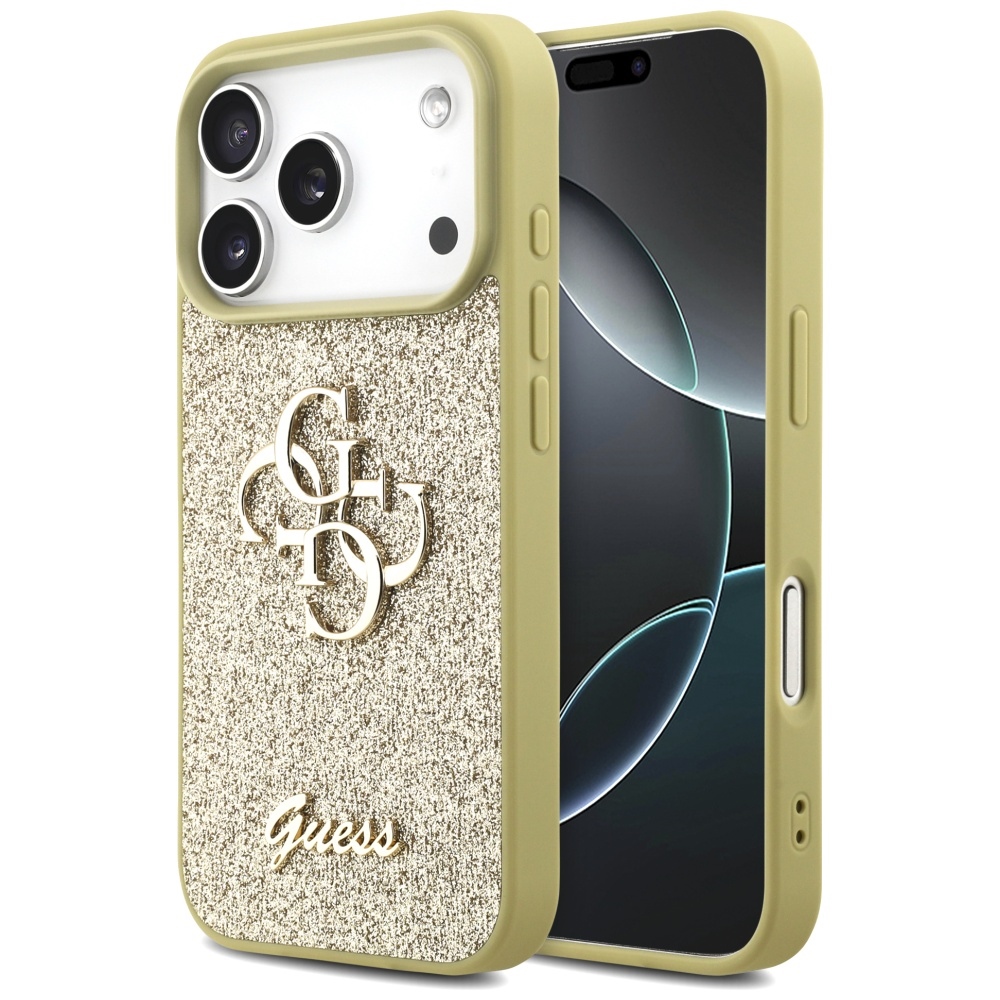 Guess Fixed Glitter Big 4G telefontok arany - iPhone 17 Pro Guess Fixed Glitter Big 4G telefontok arany - iPhone 17 Pro