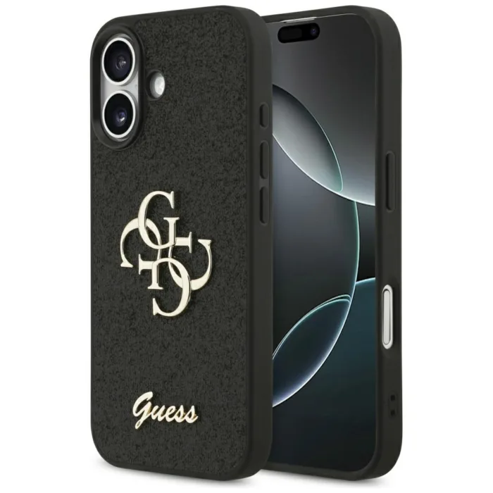 Guess Fixed Glitter Big 4G telefontok fekete - iPhone 17