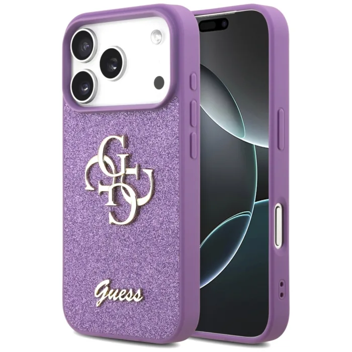 Guess Fixed Glitter Big 4G telefontok viola - iPhone 17 Pro