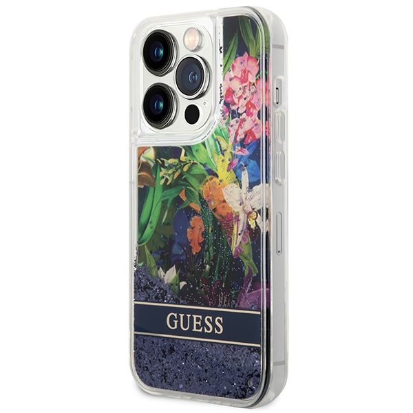 Guess-Flower-Liquid-Glitter-telefontok-kek-iPhone-14-Pro-1