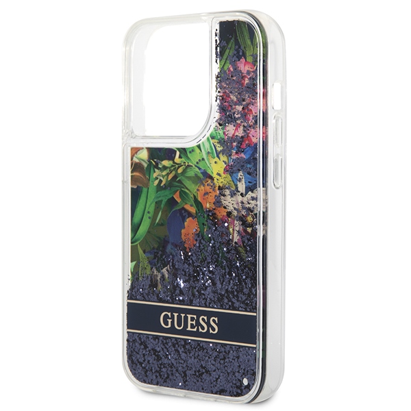 Guess-Flower-Liquid-Glitter-telefontok-kek-iPhone-14-Pro-5