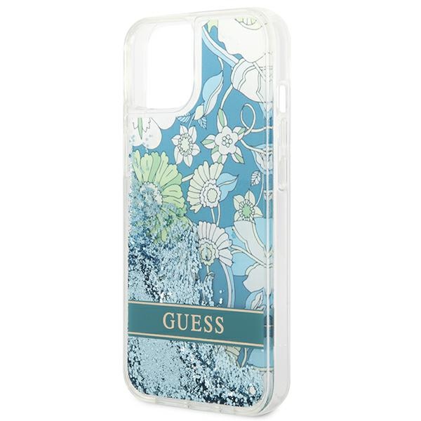 Guess-Flower-Liquid-Glitter-telefontok-zold-iPhone-14-Plus-5