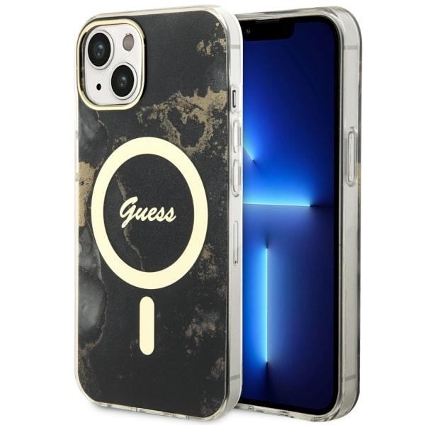 Guess Golden Marble MagSafe telefontok arany|fekete - iPhone 14 Plus