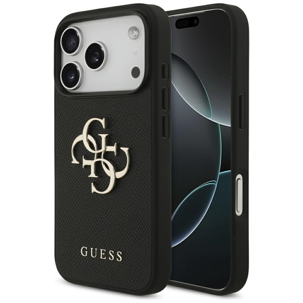 Guess Grained Big 4G & Classic Logo telefontok fekete - iPhone 17 Pro Guess Grained Big 4G & Classic Logo telefontok fekete - iPhone 17 Pro
