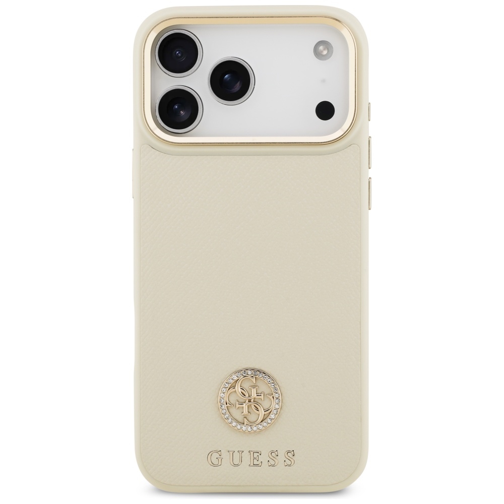 Guess-Grained-Strass-Logo-MagSafe-telefontok-bezs-iPhone-17-Pro-Max-2
