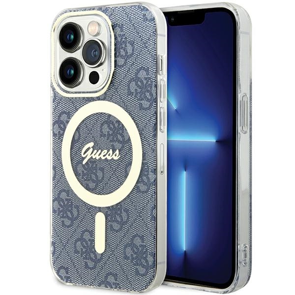 Guess IML 4G MagSafe telefontok kék - iPhone 15 Pro