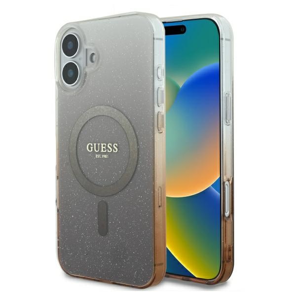 Guess IML Glitter Gradient MagSafe telefontok barna - iPhone 16 Plus