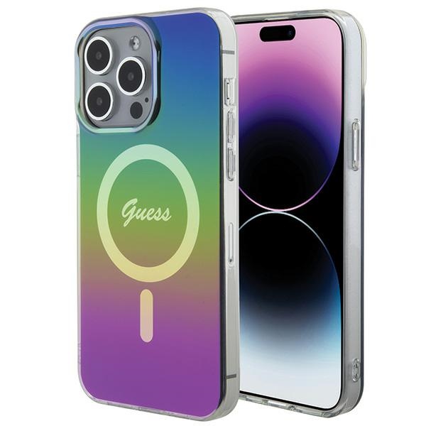 Guess IML Iridescent MagSafe telefontok fekete - iPhone 15 Pro