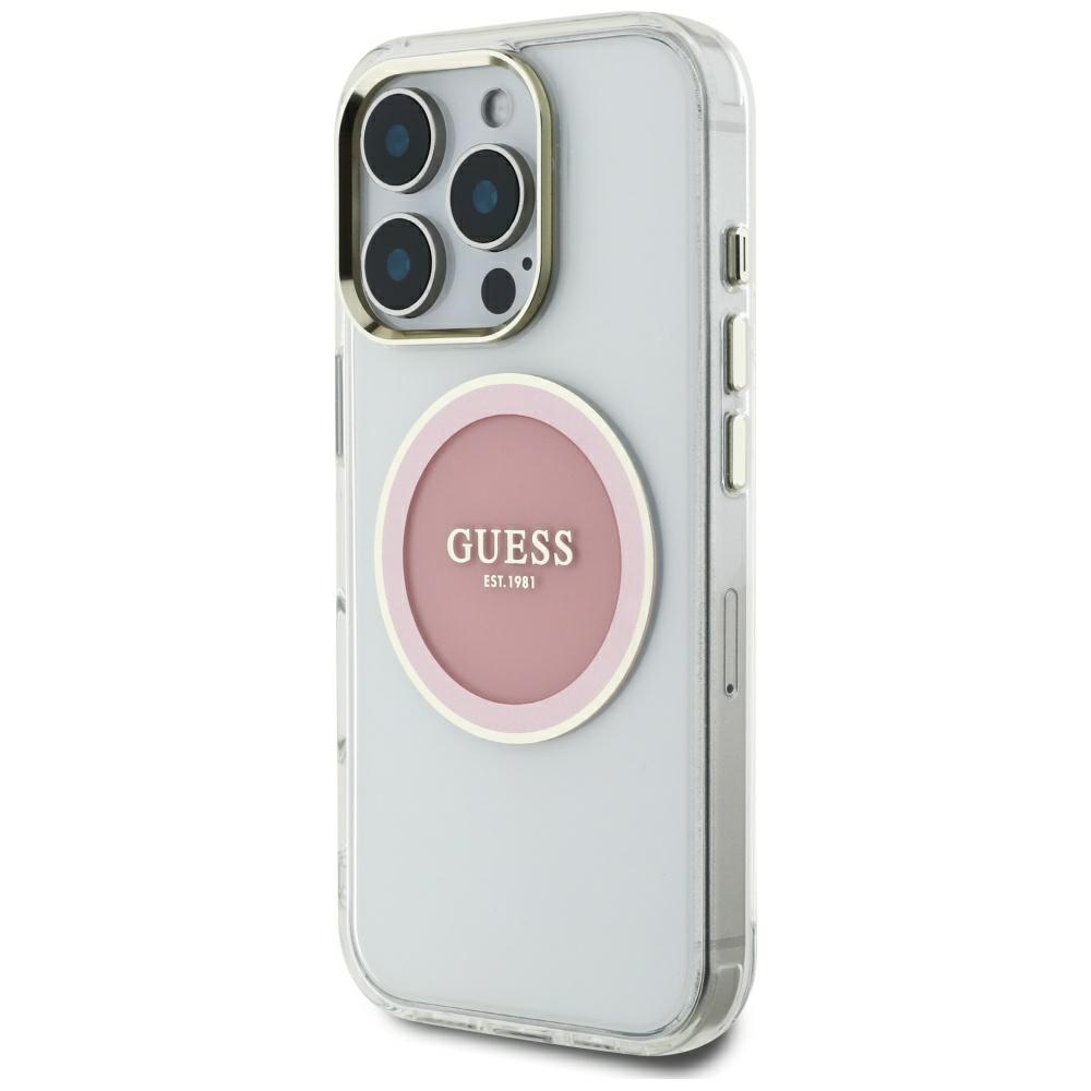 Guess-IML-Metal-Colored-MagSafe-telefontok-rozsaszin-iPhone-16-Pro-Max-1