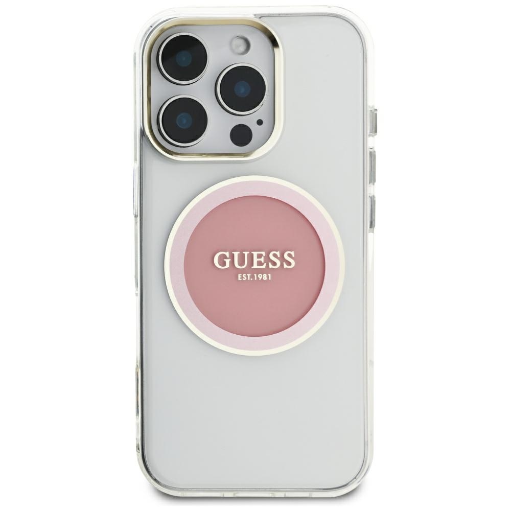 Guess-IML-Metal-Colored-MagSafe-telefontok-rozsaszin-iPhone-16-Pro-Max-2