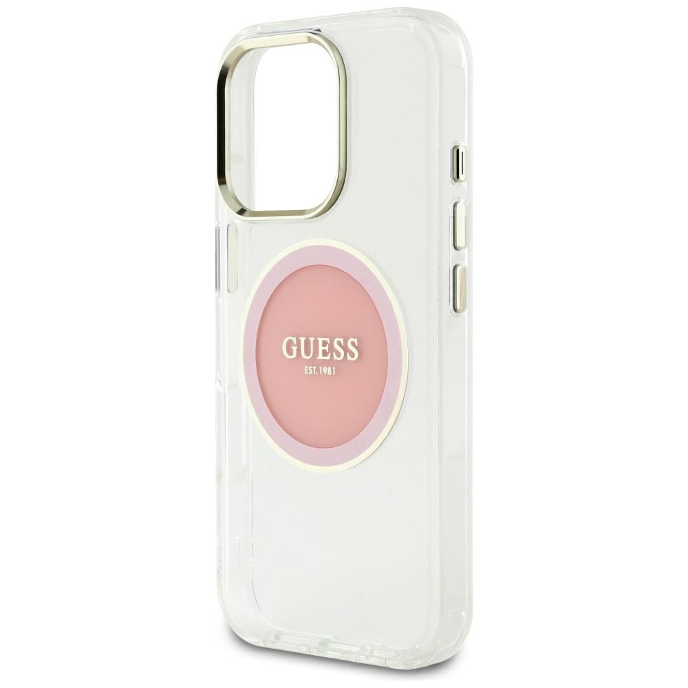 Guess-IML-Metal-Colored-MagSafe-telefontok-rozsaszin-iPhone-16-Pro-Max-5