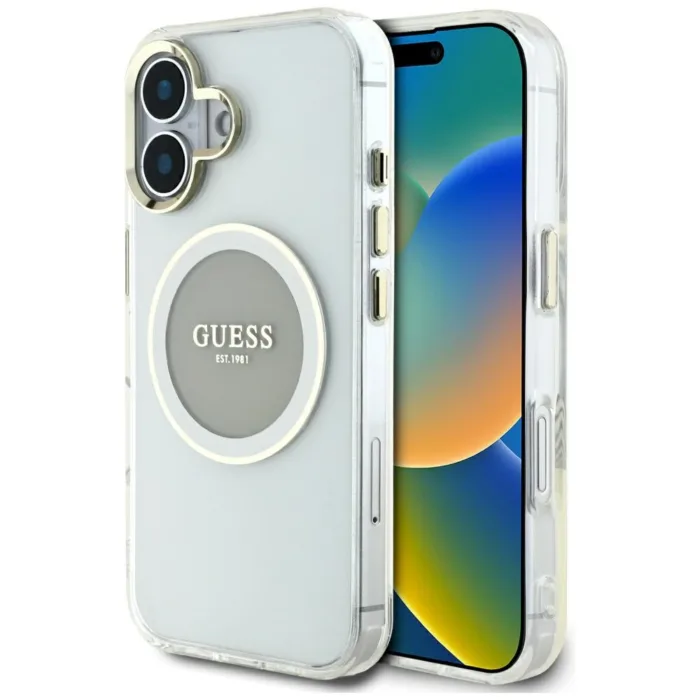 Guess IML Metal Colored MagSafe telefontok szürke - iPhone 16