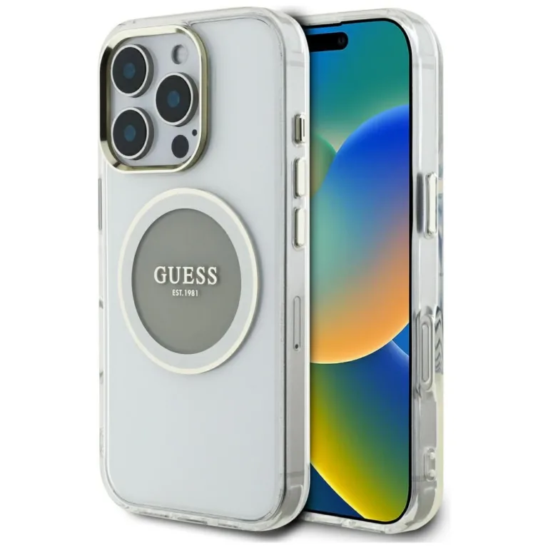 Guess IML Metal Colored MagSafe telefontok szürke - iPhone 16 Pro Max