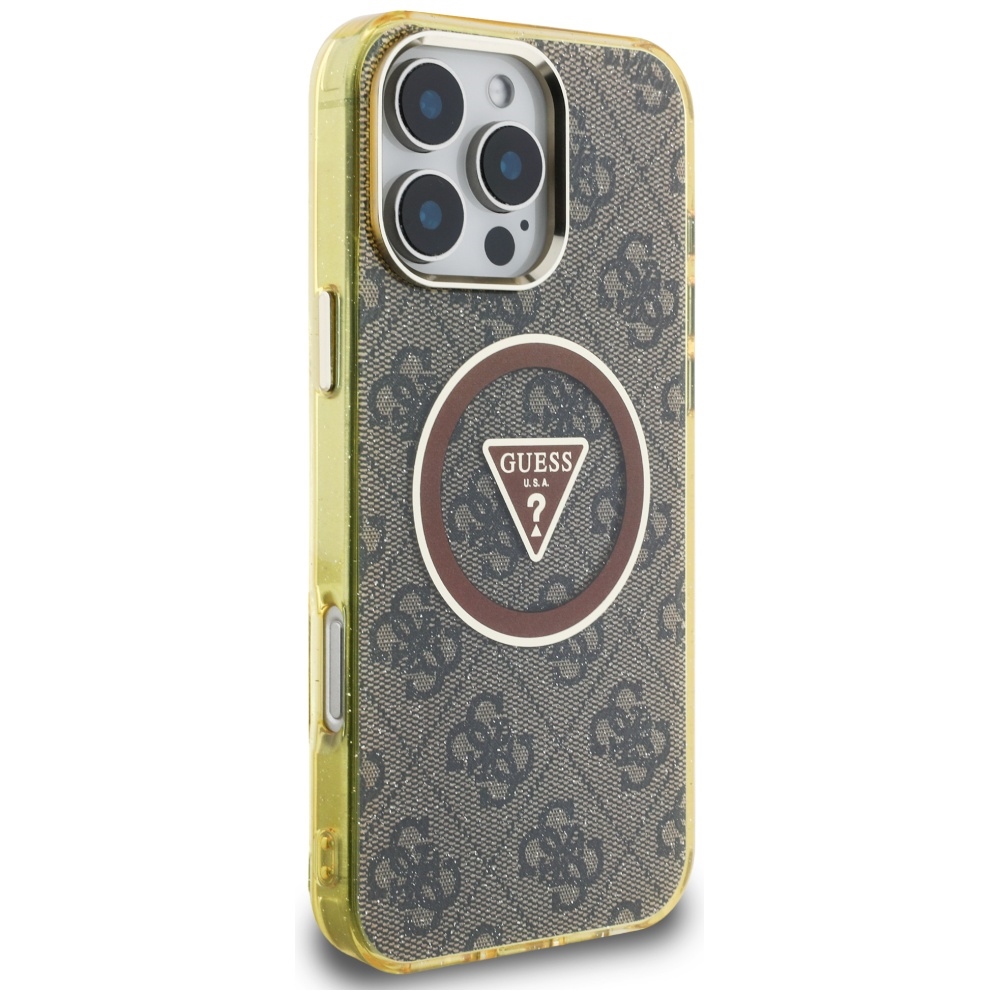 Guess-IML-Metal-Glitter-4G-Circle-Triangle-telefontok-barna-iPhone-16-Pro-Max-3