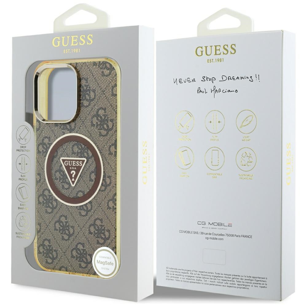 Guess-IML-Metal-Glitter-4G-Circle-Triangle-telefontok-barna-iPhone-16-Pro-Max-7