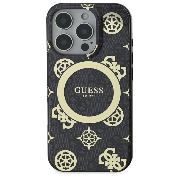 Guess-IML-Peony-On-4G-Background-MagSafe-telefontok-fekete-iPhone-16-Pro-Max-2