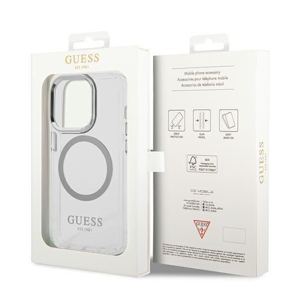 Guess-Metal-Outline-MagSafe-telefontok-ezustatlatszo-iPhone-14-Pro-7