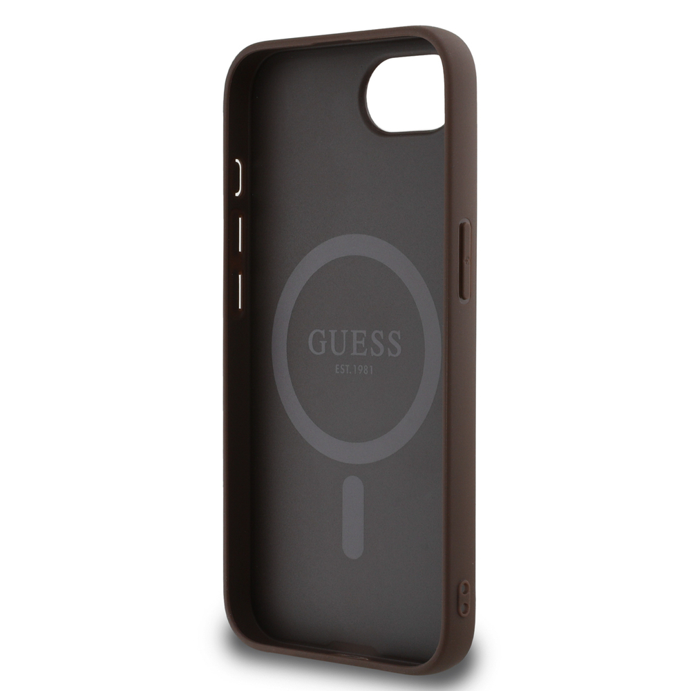 Guess-PU-4G-Peony-MagSafe-tok-iPhone-16e-–-barna-6