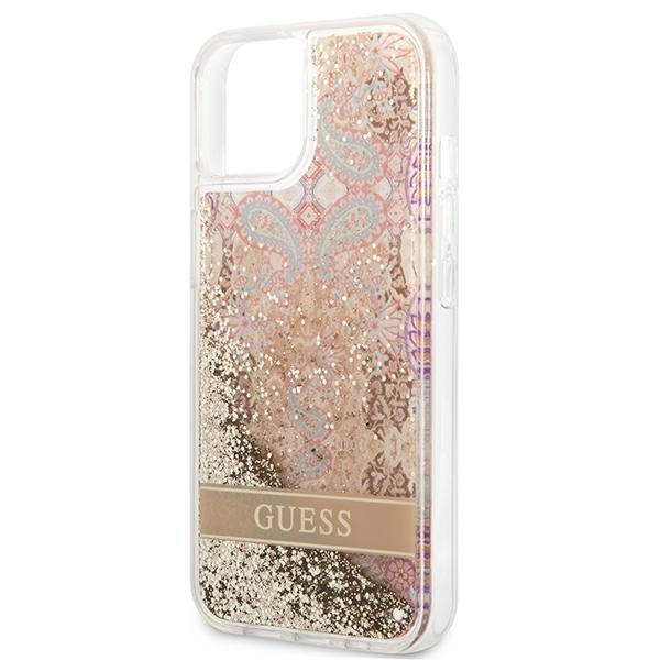Guess-Paisley-Liquid-Glitter-telefontok-arany-iPhone-13-Mini-5
