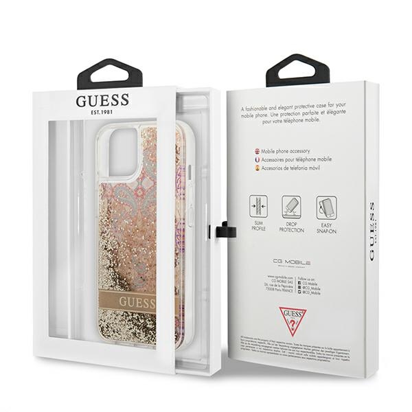 Guess-Paisley-Liquid-Glitter-telefontok-arany-iPhone-13-Mini-7