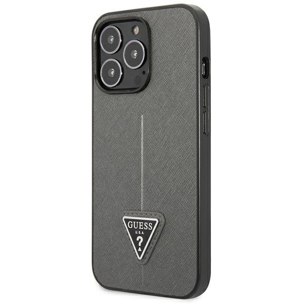 Guess-Saffiano-Triangle-Logo-telefontok-ezust-iPhone-13-Pro-Max-1
