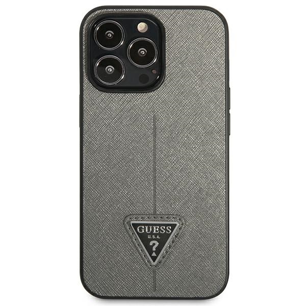 Guess-Saffiano-Triangle-Logo-telefontok-ezust-iPhone-13-Pro-Max-2