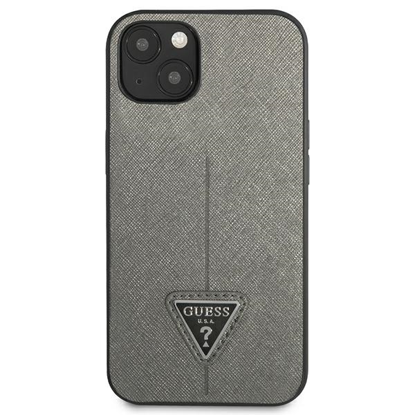 Guess-Saffiano-Triangle-Logo-telefontok-ezust-iPhone-14-2