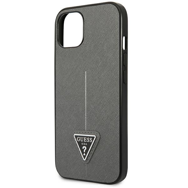 Guess-Saffiano-Triangle-Logo-telefontok-ezust-iPhone-14-5