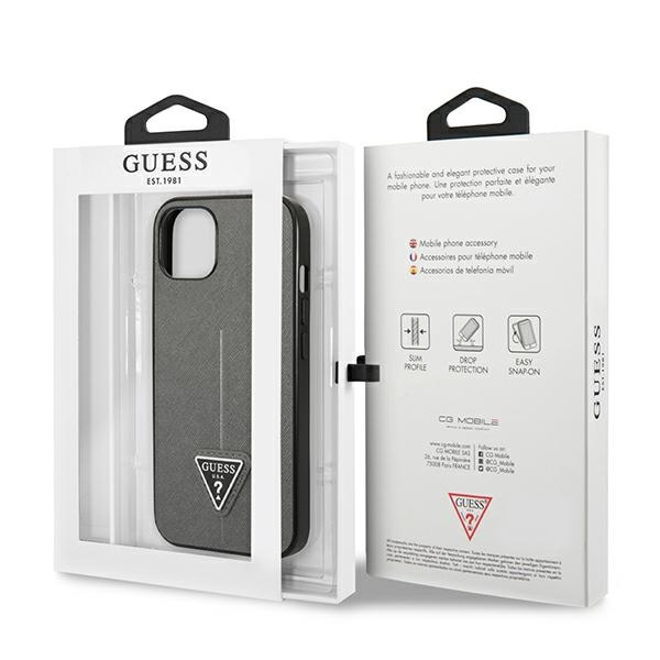Guess-Saffiano-Triangle-Logo-telefontok-ezust-iPhone-14-7