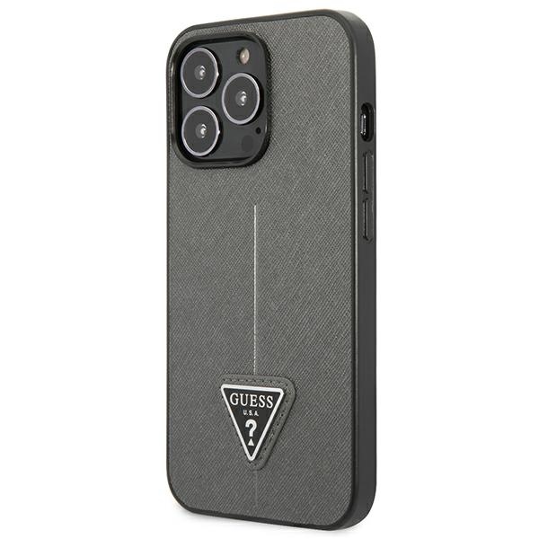 Guess-Saffiano-Triangle-Logo-telefontok-ezust-iPhone-14-Pro-Max-1
