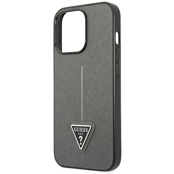 Guess-Saffiano-Triangle-Logo-telefontok-ezust-iPhone-14-Pro-Max-5