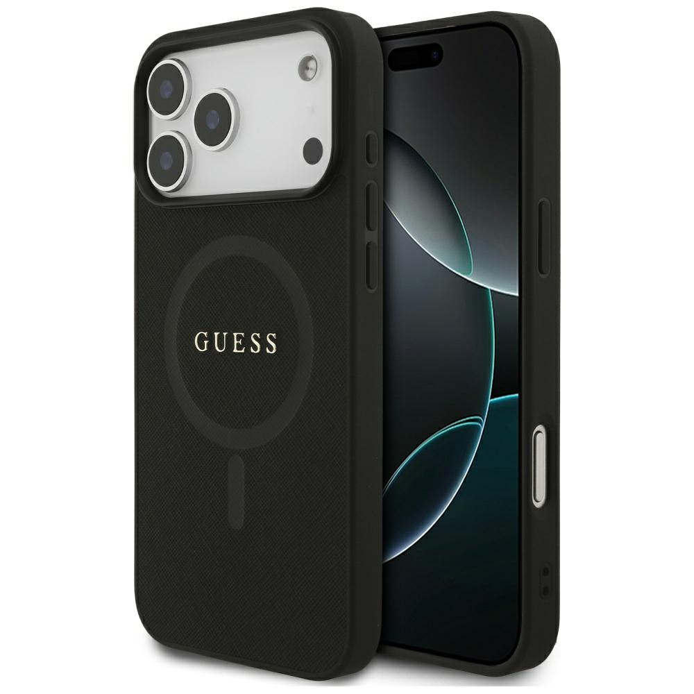 Guess Saffiano telefontok fekete - iPhone 17 Pro Max Guess Saffiano telefontok fekete - iPhone 17 Pro Max