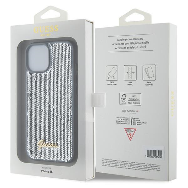 Guess-Sequin-Script-Metal-telefontok-ezust-iPhone-15-7